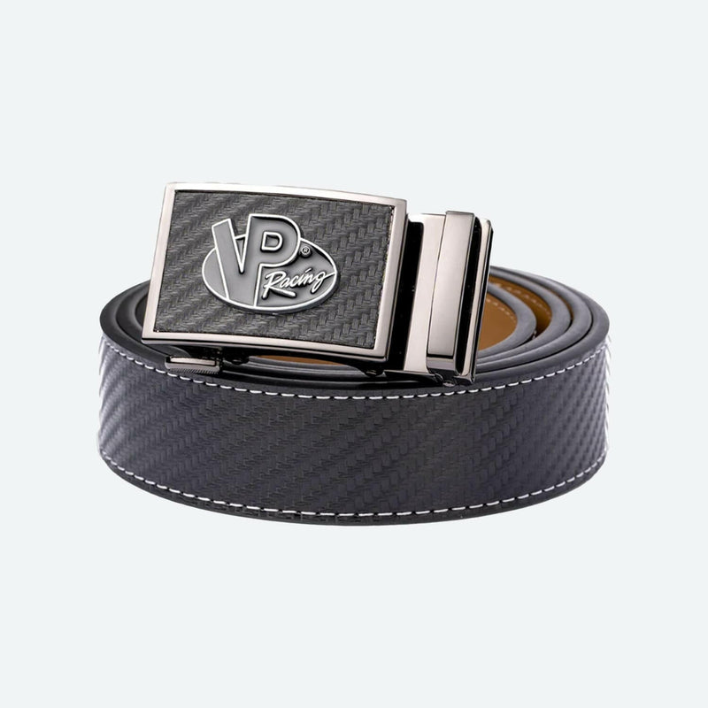 VP Racing Leather Belt with Brushed Metal Belt Buckle-1