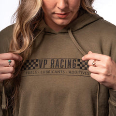 VP Racing Cropped Hoodie – Military Green-3