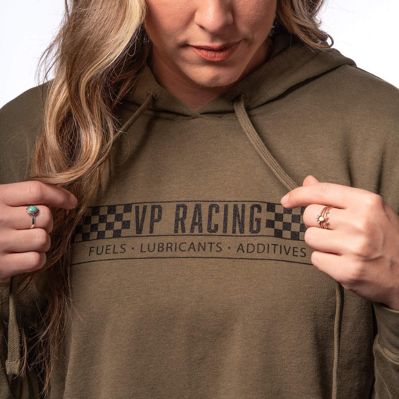 VP Racing Cropped Hoodie – Military Green-3