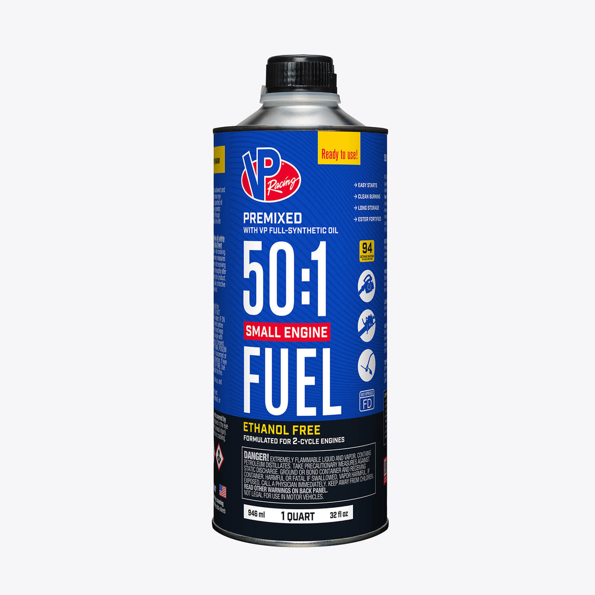 VP Racing 50:1 Fuel Mix: Premixed Ethanol-Free 94 Octane-1